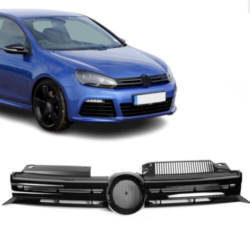 R20 style Front Grille for VW Golf MK6 (06-13), glossy black