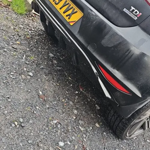 VW Golf MK7 STANDARD ONLY REAR DIFFUSER Gloss Black